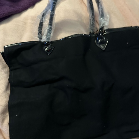 Victoria's Secret Black and Pink Tote Bag nwt - Picture 4 of 5